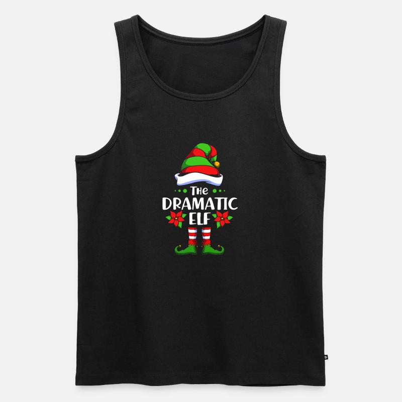Elfe Elf Weihnachtsgeschenk Dramaqueen Drama - Männer Premium Bio Tank Top - Schwarz