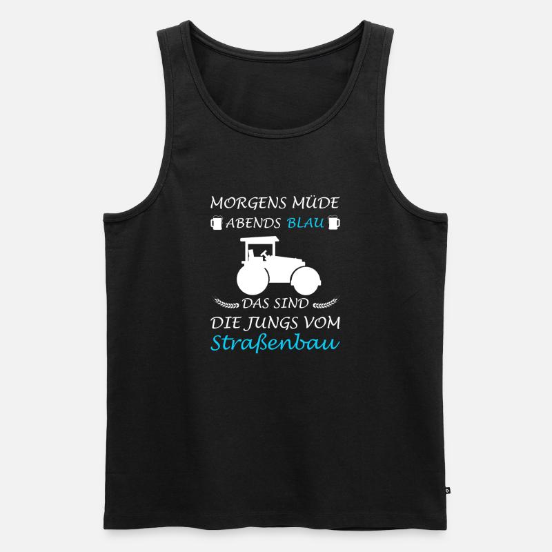 Straßenbau Straßenbauer Bauarbeiter - Männer Premium Bio Tank Top - Schwarz