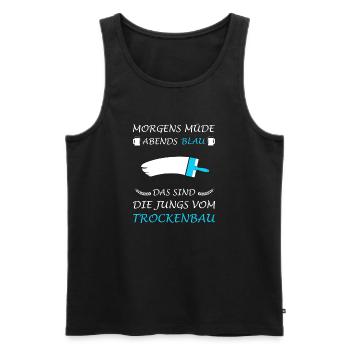Drywall Drywall Drywall Fitter Saying - Men's Premium Organic Tank Top - black - Front - AI Model Male 178 light (178cm)