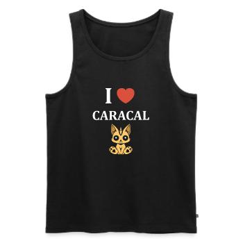 I love the Caracal - Men's Premium Organic Tank Top - black - Front - AI Model Male 178 light (178cm)