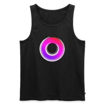 Gradient Ring Sparkle - Men's Premium Organic Tank Top - black - Front - AI Model Male 178 light (178cm)