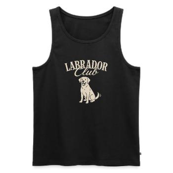 Labrador Club Illustration - Débardeur bio Premium Homme - noir - Devant - AI Model Male 178 light (178cm)