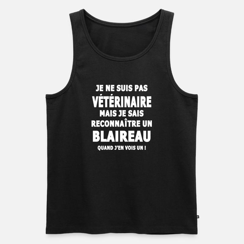 Erkennt einen Dachshumor sarcsme - Männer Premium Bio Tank Top - Schwarz