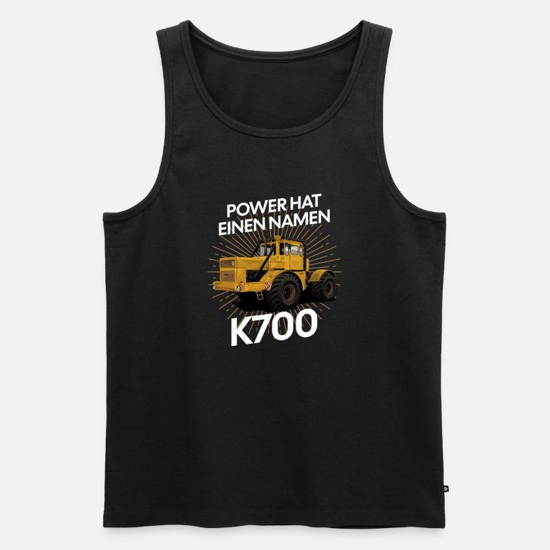 K700 Traktor Power Design - Männer Premium Bio Tank Top - Schwarz