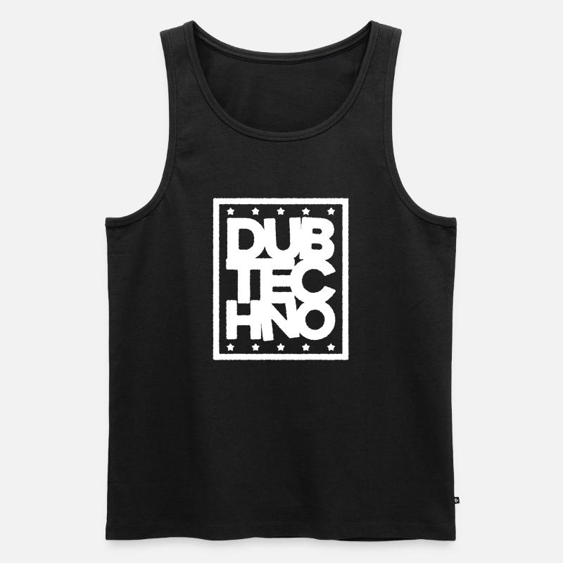 Dub Techno Light Edition - Männer Premium Bio Tank Top - Schwarz