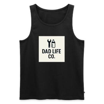 Bouteilles d’outils Dad Life Co - Débardeur bio Premium Homme - noir - Devant - Michal (187cm)