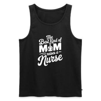 Die beste Mutter zieht eine Krankenschwester groß - Männer Premium Bio Tank Top - Schwarz - Vorne - AI Model Male 178 light (178cm)