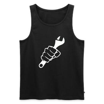 Fists and Screwdriver Force - Men's Premium Organic Tank Top - black - Front - AI Model Male 178 light (178cm)