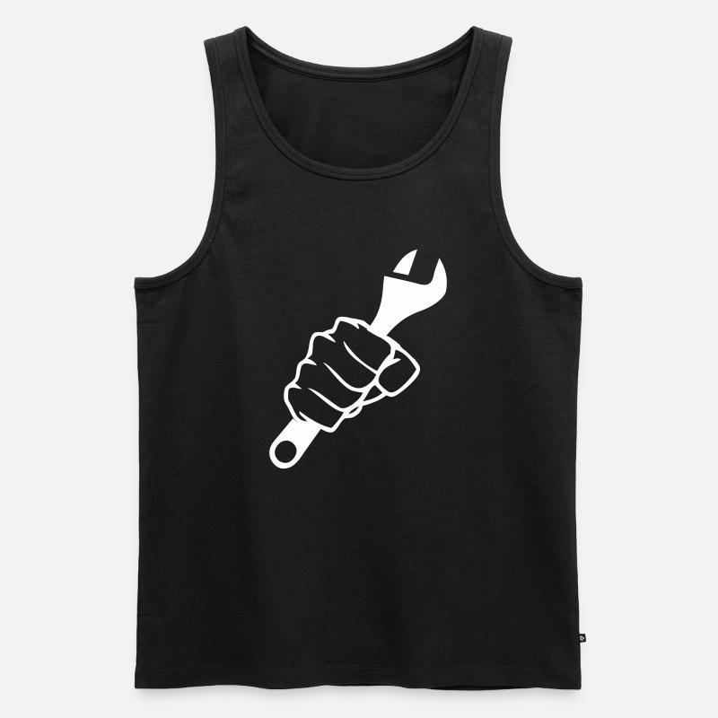 Fäuste und Schrauber Kraft - Männer Premium Bio Tank Top - Schwarz