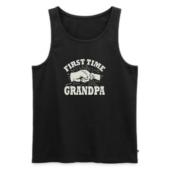 Grandpa-to-be grandpa for the first time - Men's Premium Organic Tank Top - black - Front - AI Model Male 178 light (178cm)