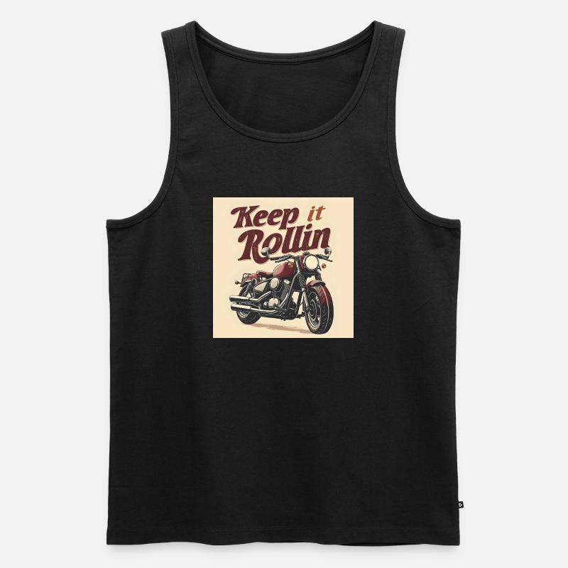 Keep it Rollin' – Minimalist Typography - Men's Premium Organic Tank Top - black