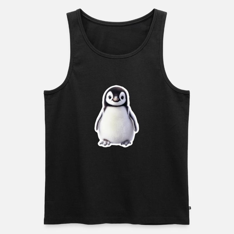 Pinguin - Männer Premium Bio Tank Top - Schwarz