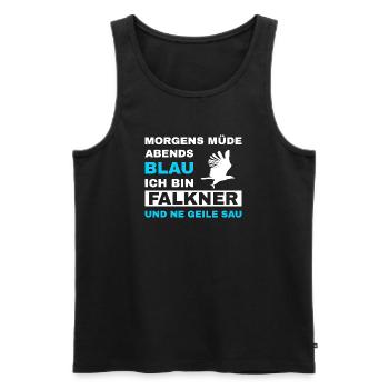 Falknerei Falkner Falknerin Beizjagd Greifvogel - Männer Premium Bio Tank Top - Schwarz - Vorne - AI Model Male 178 light (178cm)