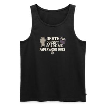 Cadavre Science Humour noir Mort Positif - Débardeur bio Premium Homme - noir - Devant - Michal (187cm)