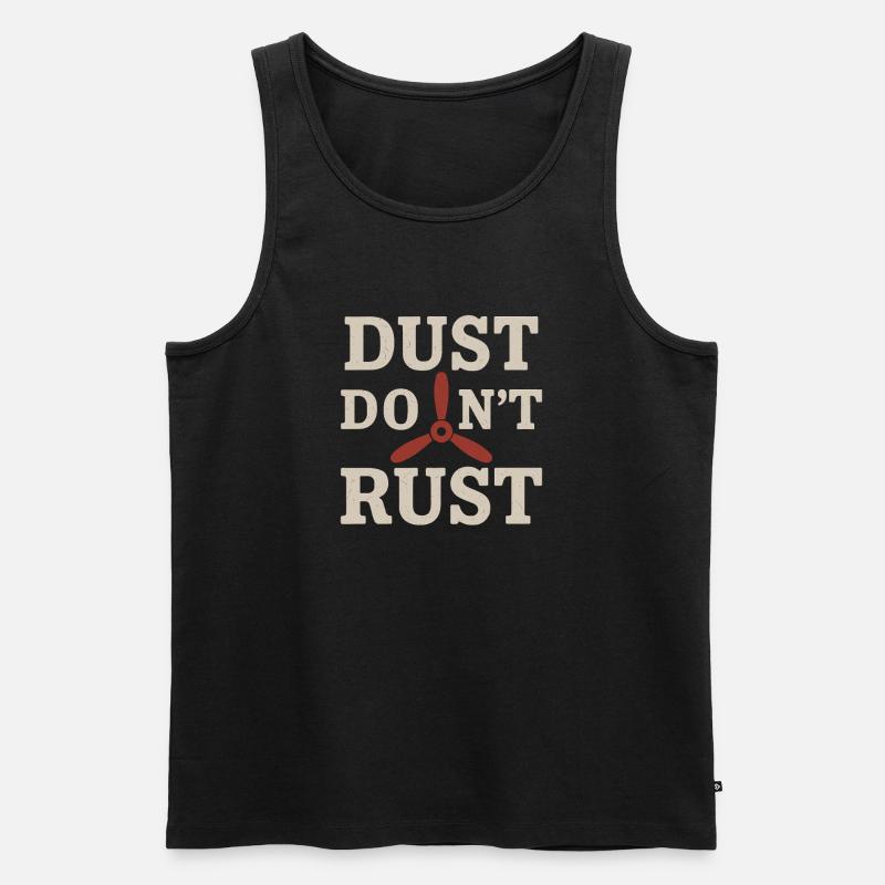 Ländliche Luftfahrt Landwirtschaft Pilotgeschenk - Männer Premium Bio Tank Top - Schwarz
