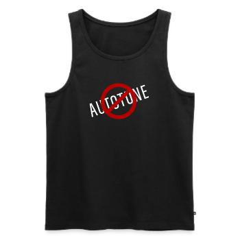 No Autotune - Men's Premium Organic Tank Top - black - Front - AI Model Male 178 light (178cm)