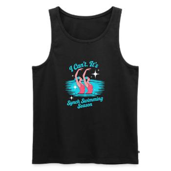 Natation synchronisée Natation artistique Sports nautiques - Débardeur bio Premium Homme - noir - Devant - Michal (187cm)