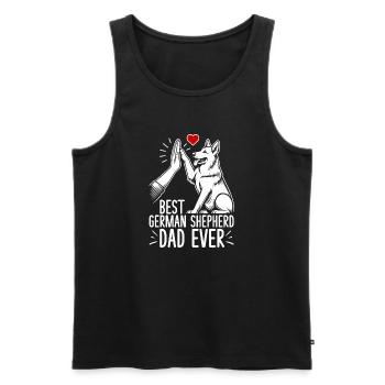 German Shepherd Dad Father's Day Father - Men's Premium Organic Tank Top - black - Front - AI Model Male 178 light (178cm)