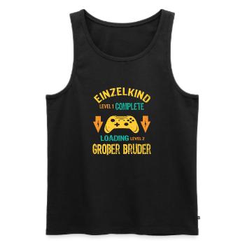 Only Child Complete - Loading Big Brother 2026 - Men's Premium Organic Tank Top - black - Front - AI Model Male 178 light (178cm)
