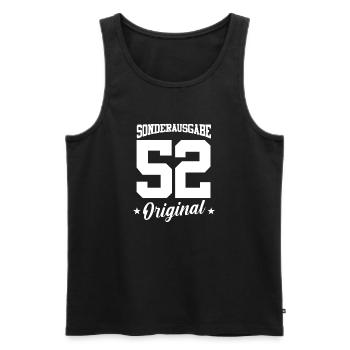 52 Geburtstag - Männer Premium Bio Tank Top - Schwarz - Vorne - AI Model Male 178 light (178cm)