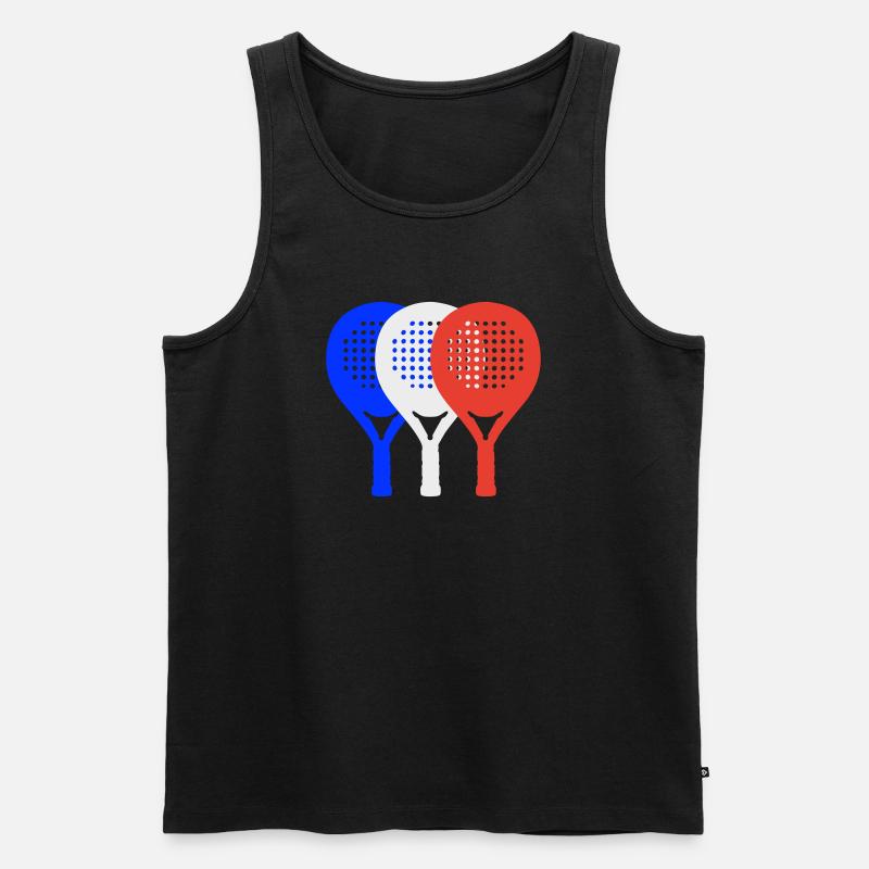 Padel-Frankreich2 - Männer Premium Bio Tank Top - Schwarz