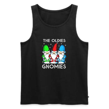 Gnome Grand-parents Grand-mère Grand-père Grand-mère Grand-père - Débardeur bio Premium Homme - noir - Devant - AI Model Male 178 light (178cm)