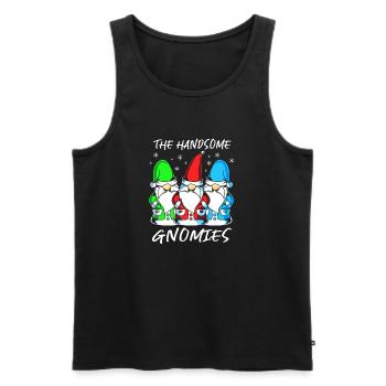 Gnom - Männer Premium Bio Tank Top - Schwarz - Vorne - AI Model Male 178 light (178cm)