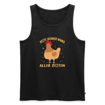 Beste Hühner Mama Aller Zeiten - Männer Premium Bio Tank Top - Schwarz - Vorne - Michal (187cm)