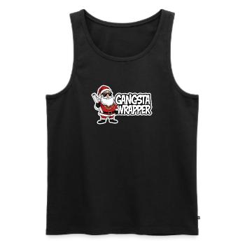 Gangsta Wrapper Santa Weihnachtsdesign - Männer Premium Bio Tank Top - Schwarz - Vorne - AI Model Male 178 light (178cm)