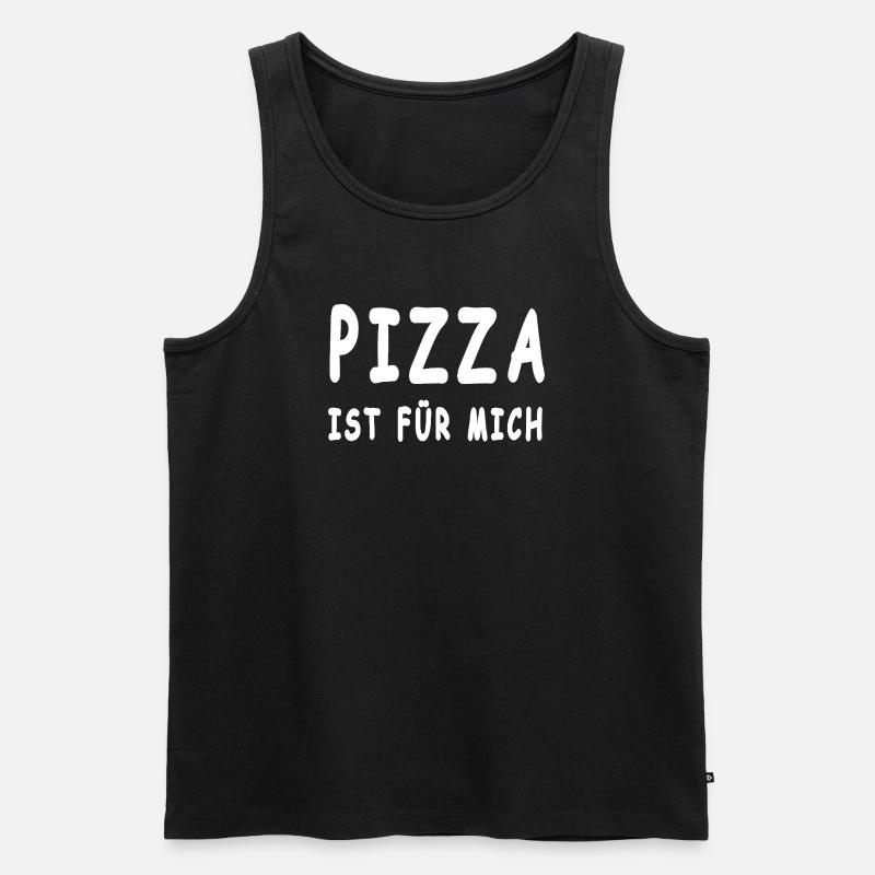 Pizza - Männer Premium Bio Tank Top - Schwarz