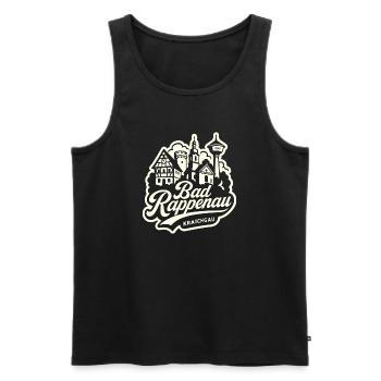Kraichgau Skyline Bad Rappenau Illustration - Männer Premium Bio Tank Top - Schwarz - Vorne - AI Model Male 178 light (178cm)