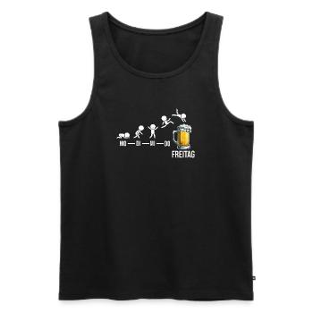 Friday Weekend Beer Lovers Beer Drinkers - Men's Premium Organic Tank Top - black - Front - Michal (187cm)