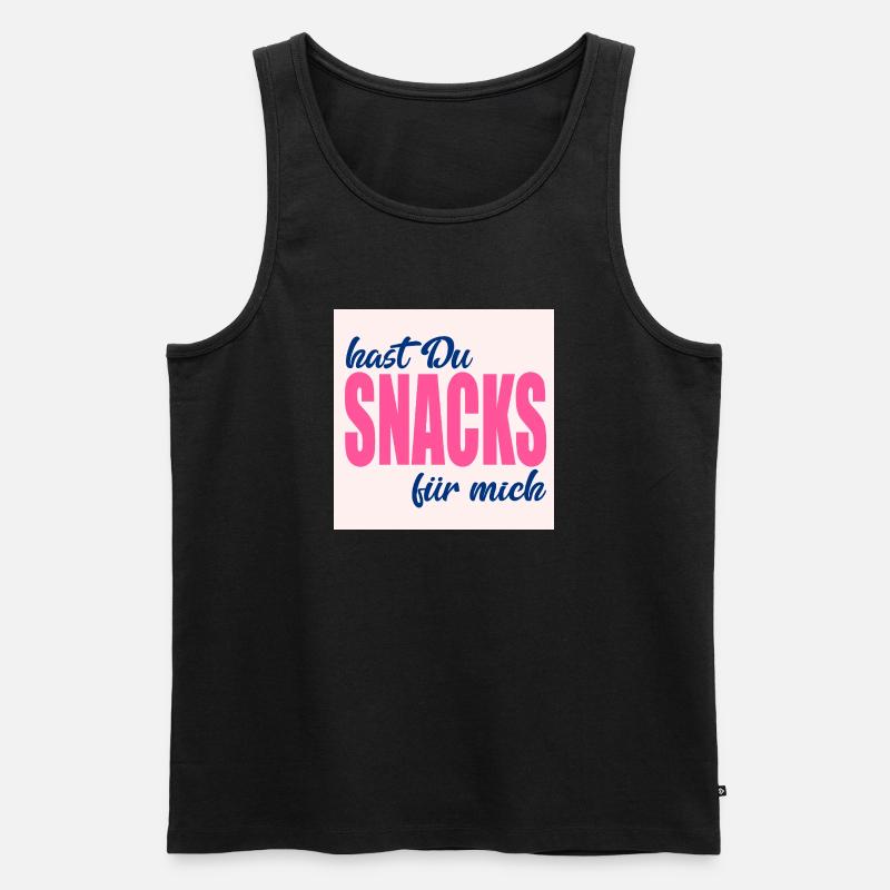 ESSEN SNACKS LIEBEN - Männer Premium Bio Tank Top - Schwarz