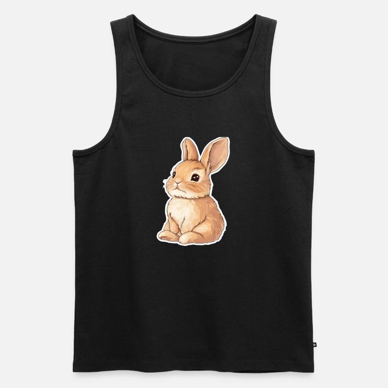 Hase - Männer Premium Bio Tank Top - Schwarz