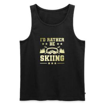 ski skiing - Männer Premium Bio Tank Top - Schwarz - Vorne - Michal (187cm)