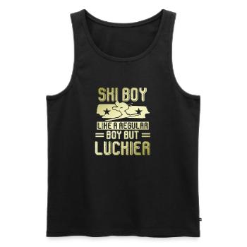 ski junge - Männer Premium Bio Tank Top - Schwarz - Vorne - AI Model Male 178 light (178cm)