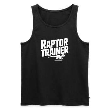 Raptor Trainer - Men's Premium Organic Tank Top - black - Front - AI Model Male 178 light (178cm)
