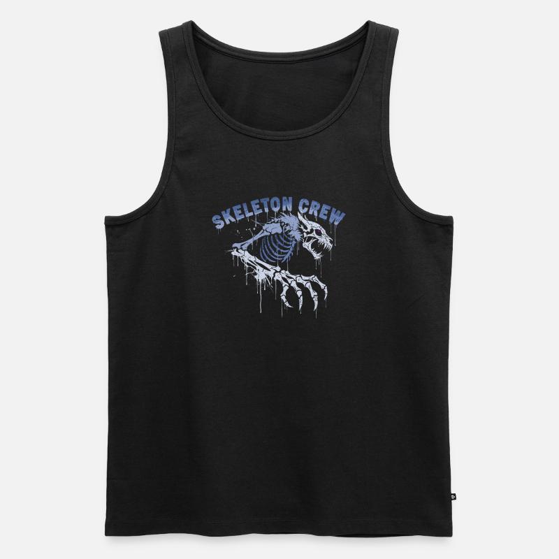 Skelett Werwolf Graffiti - Männer Premium Bio Tank Top - Schwarz