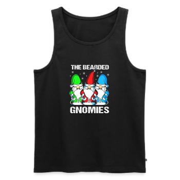 Gnom Bart - Männer Premium Bio Tank Top - Schwarz - Vorne - AI Model Male 178 light (178cm)