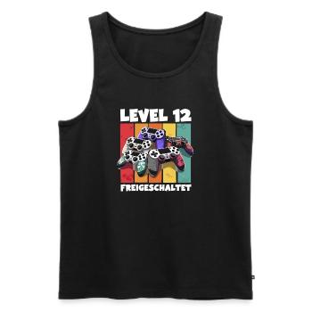 Level 12 Gamepad Geburtstag 12. Burzeltag bday - Männer Premium Bio Tank Top - Schwarz - Vorne - Michal (187cm)