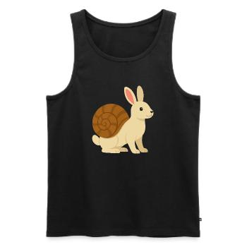 Cute Snail Rabbit - Men's Premium Organic Tank Top - black - Front - Michal (187cm)