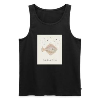 Mon cher Scholli fish design - Débardeur bio Premium Homme - noir - Devant - AI Model Male 178 light (178cm)