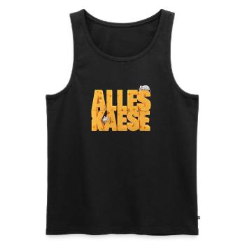 Alles Kaese - Männer Premium Bio Tank Top - Schwarz - Vorne - AI Model Male 178 light (178cm)