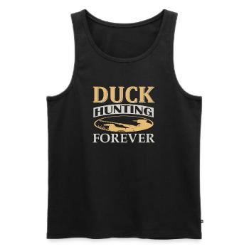 Enten Jagd - Männer Premium Bio Tank Top - Schwarz - Vorne - AI Model Male 178 light (178cm)