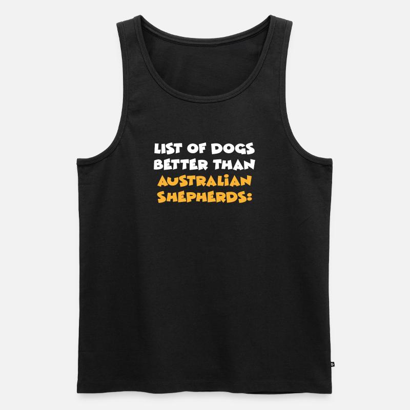 Australian Shepherd - Männer Premium Bio Tank Top - Schwarz