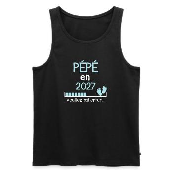 Opa im Jahr 2027 Geschenk Zukunft Opa - Männer Premium Bio Tank Top - Schwarz - Vorne - AI Model Male 178 light (178cm)