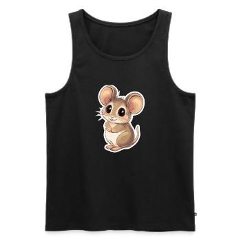 mouse - Men's Premium Organic Tank Top - black - Front - AI Model Male 178 light (178cm)