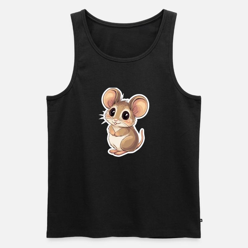 Maus - Männer Premium Bio Tank Top - Schwarz
