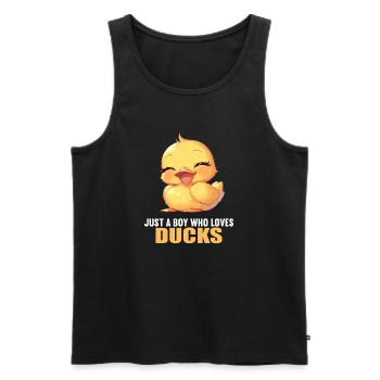 Ducks Duck - Men's Premium Organic Tank Top - black - Front - Michal (187cm)