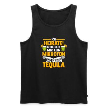 Bräutigam Polterabend Junggesellenabschied - Männer Premium Bio Tank Top - Schwarz - Vorne - Michal (187cm)